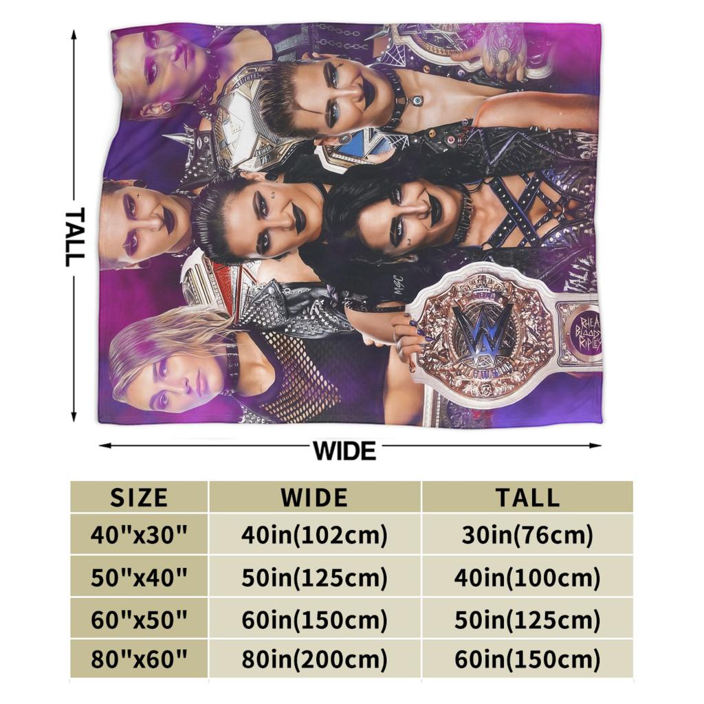 Rhea Ripley Wrestler Decken Warm Weich Neuheit Plüsch Überwurfdecke Für Mädchen Jungen Outdoor Flanell Tagesdecke Bettbezug