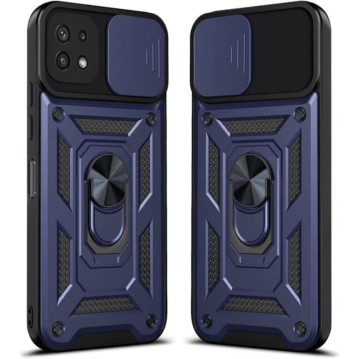Coque de Protection - PROSHOP - Samsung A22 5G - Rigide - Bleu Marine - Style Armée