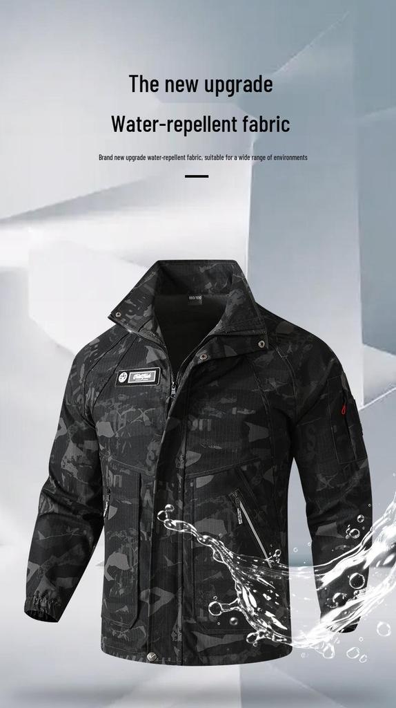 Set da lavoro mimetico da uomo: Resistente all'usura, Traspirante, Elastico Abbigliamento Primavera/Autunno