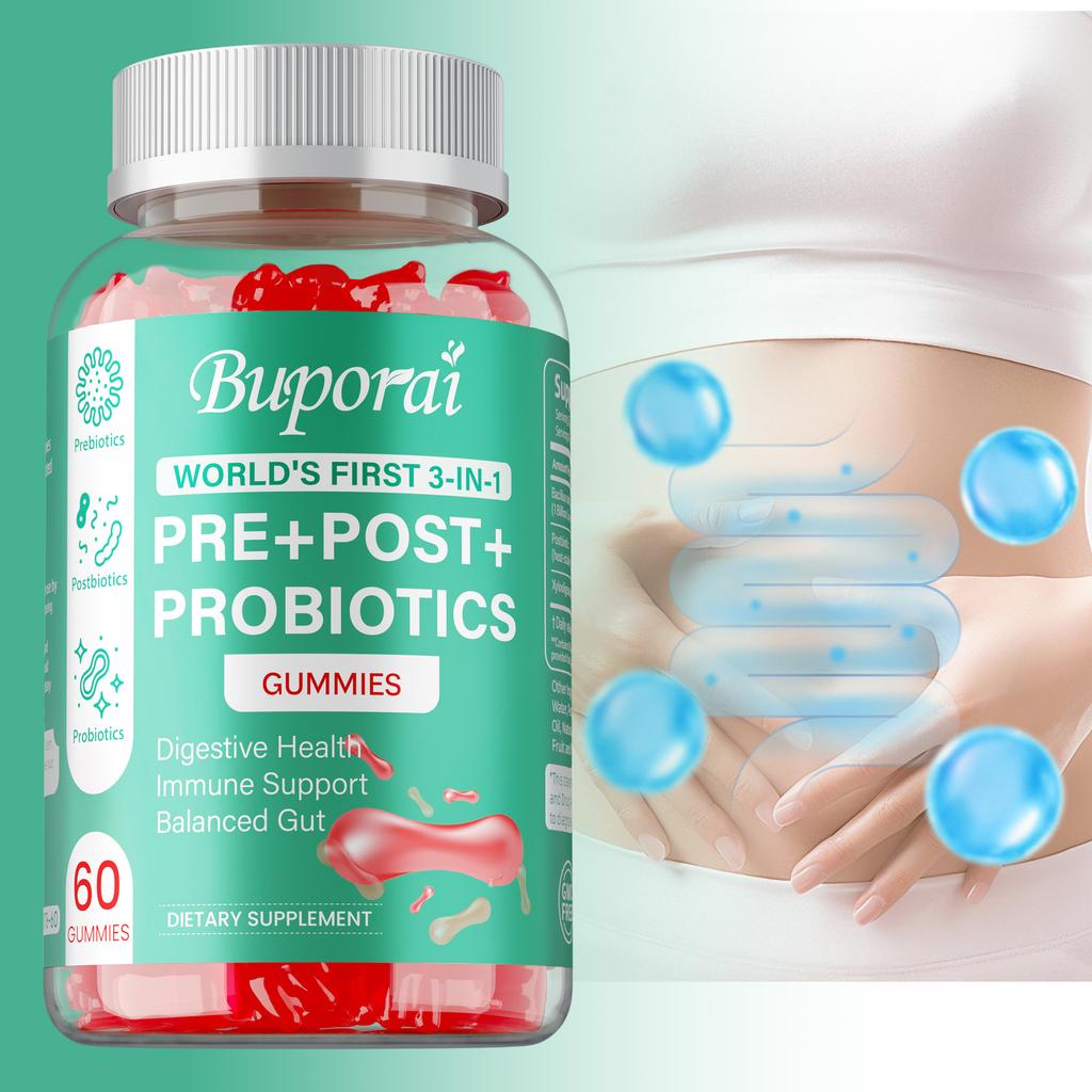 Synbiotics, Rich In Prebiotics and Probiotics, Containing Lactobacillus and Bifidobacteria, Promote Gut Health and Relieve Bloating.