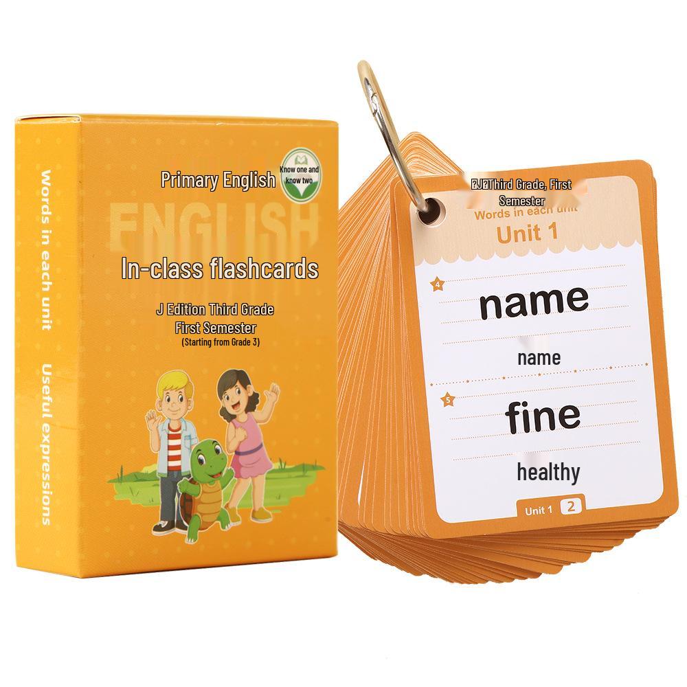Hebei JiaoJiao 3rd/4th Grade English Textbook: Word & Sentence Pattern Cards