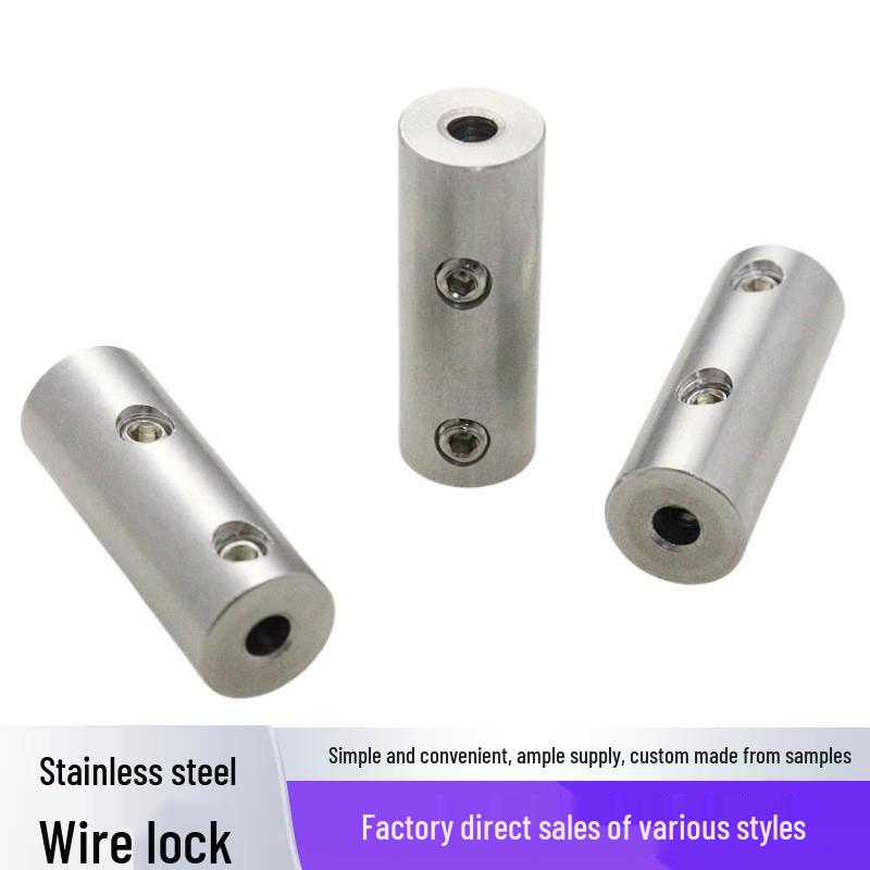 

Stainless Steel 3mm Double Hole Wire Rope Lock with Lifting Shackle Tightener
