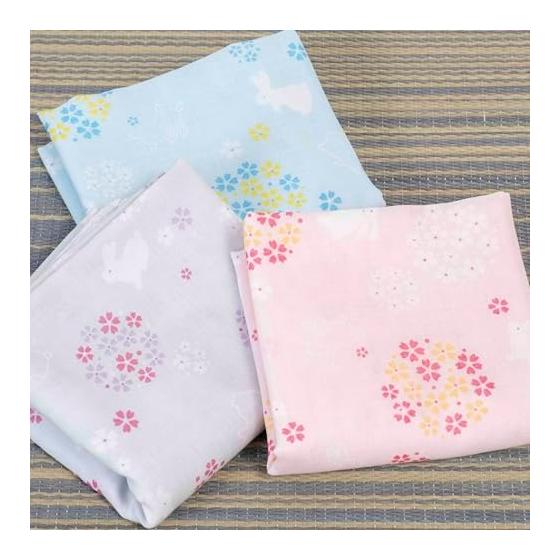 Cute Gauze Tenugui Gauze Towel Set 100% Cotton Made In Japan Rabbit 3 Pieces Approx. 35cm X 90cm