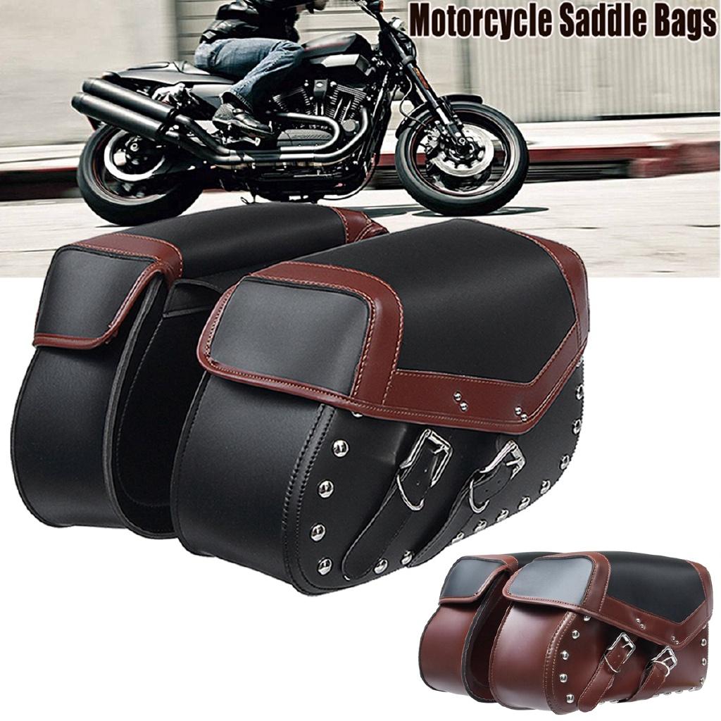 Bike Side Storage Fork Tool Pouch for Harley for Honda 1 Pair 2pcs Universal Motorcycle Saddle Bags