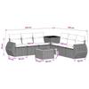 Sofa Set 8 Pieces Beige and Cream White Poly Rattan and Steel