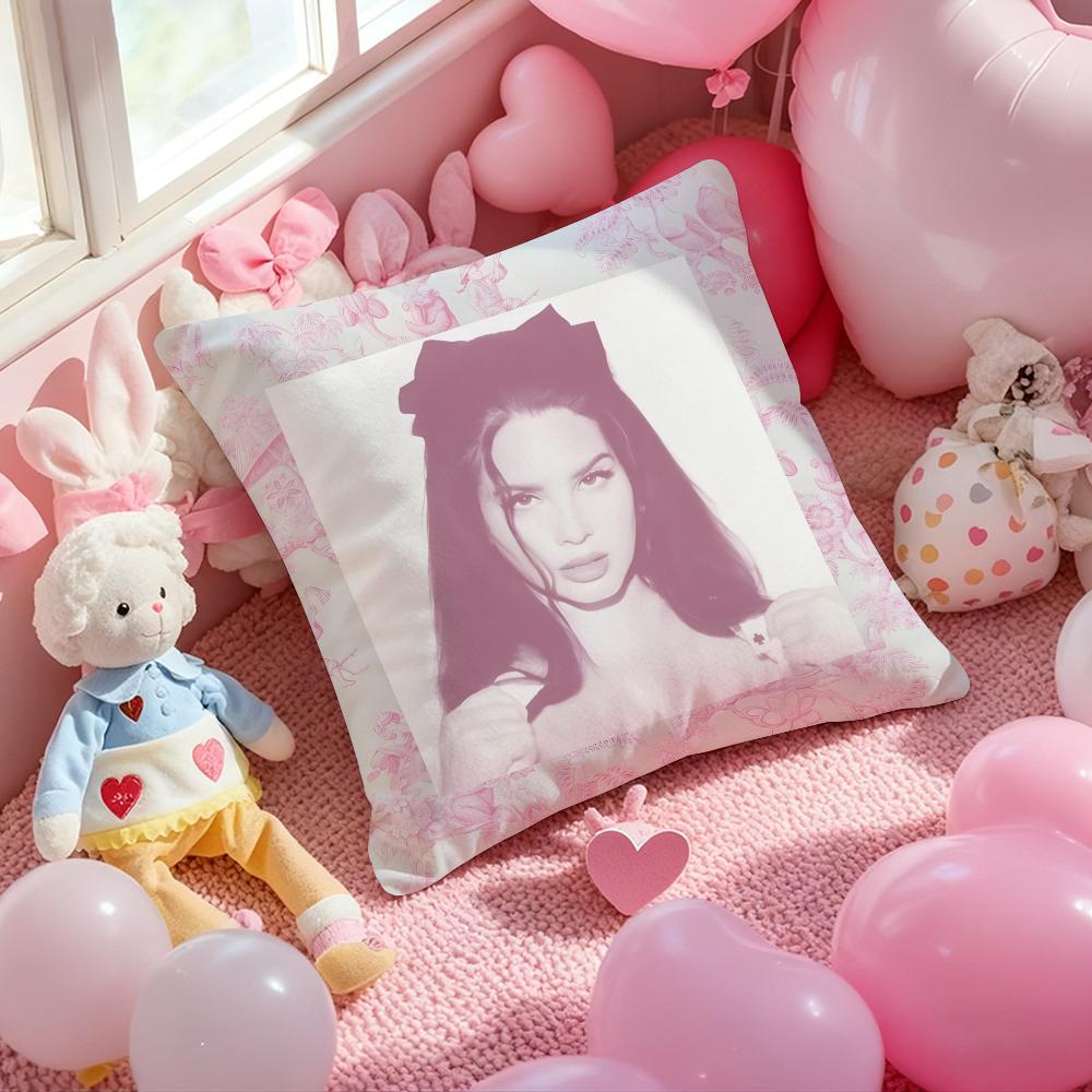 L-Lana D-Del R-Rey Heißer Sänger Kissenbezug Musterbedrucktes Kissenbezug für Wohnzimmer Sofakissenbezug & Schlafzimmerdekoration