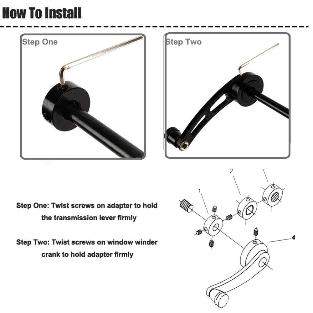 Mâner manivelă geam mașină clasică 2 buc din aliaj de aluminiu Mâner de înfășurare geam mașină Rider Winder manivela Piese auto