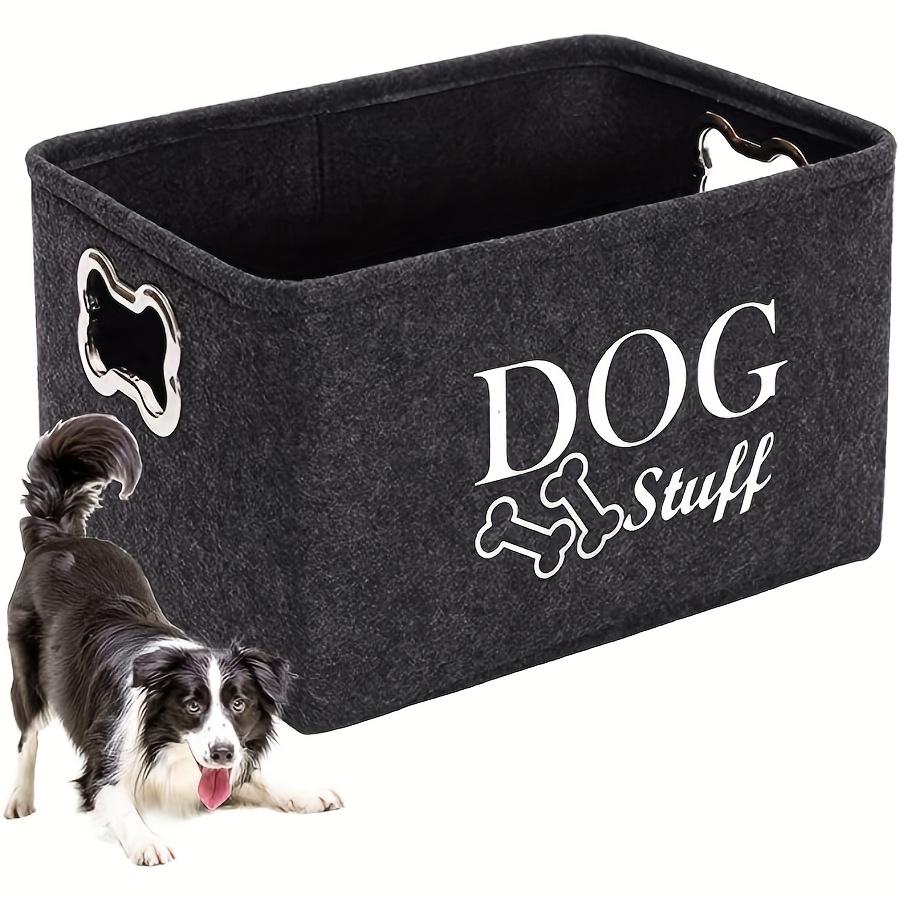 

Pet Storage Box - Black Plush Durable Polyester No Assembly Toy Blanket Rope Organizer Basket Pet Chest Organizer чёрный