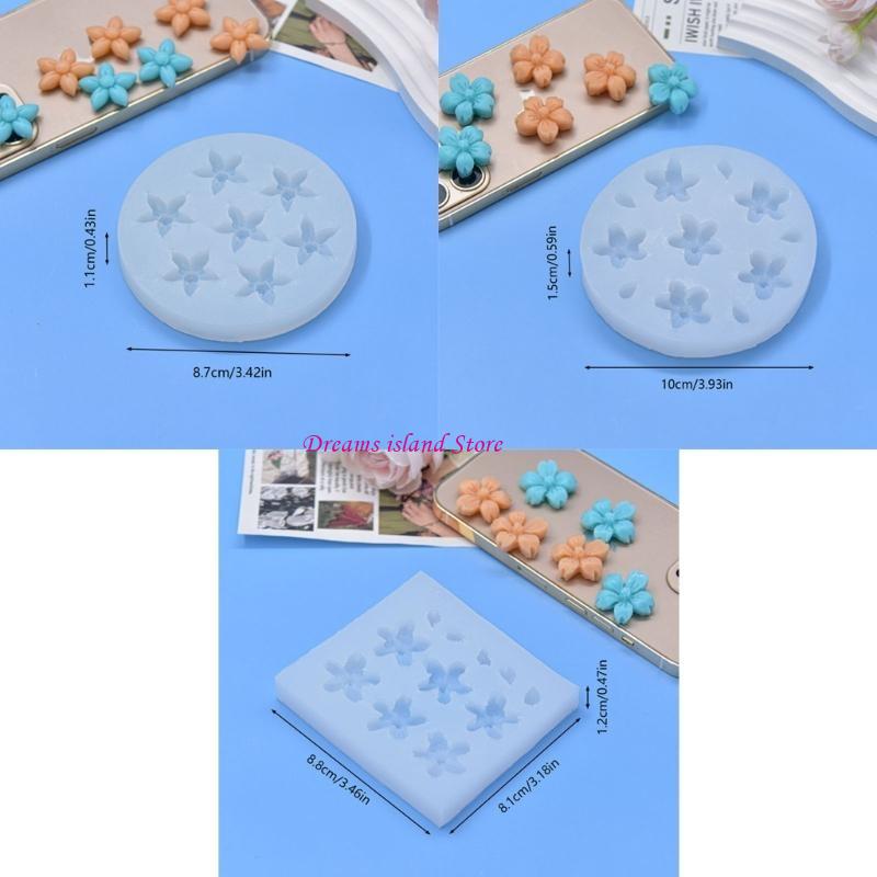 Small Flower Fondant Silicones Molds Cake Decoration DIY Baking Tool Epoxy Resins Chocolate Mould Soap Candy Molds HX6C