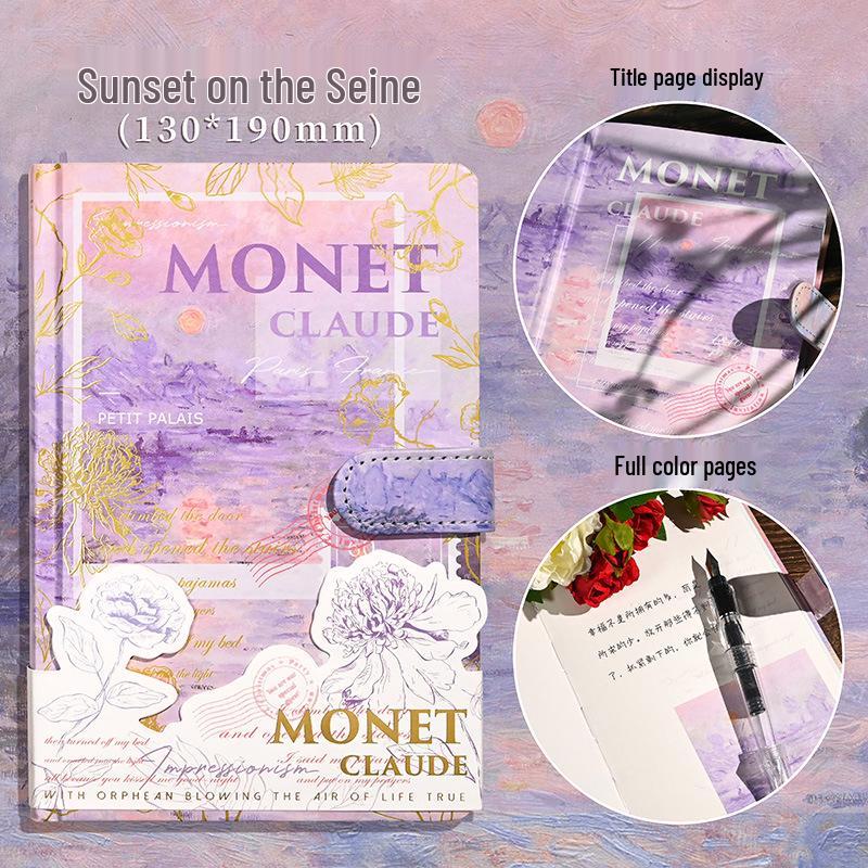 Monet Oil Painting Retro Girl's Hardcover Journal & Planner