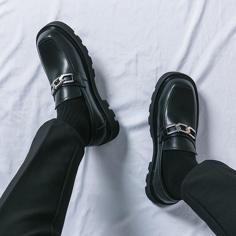 Fashion Hot Sale Men Leather Casual Oxfords Shoes Luxury Brand Male Comfortable Coiffeur Shoe Thick Bottom Slip-On Men's Walking Shoes