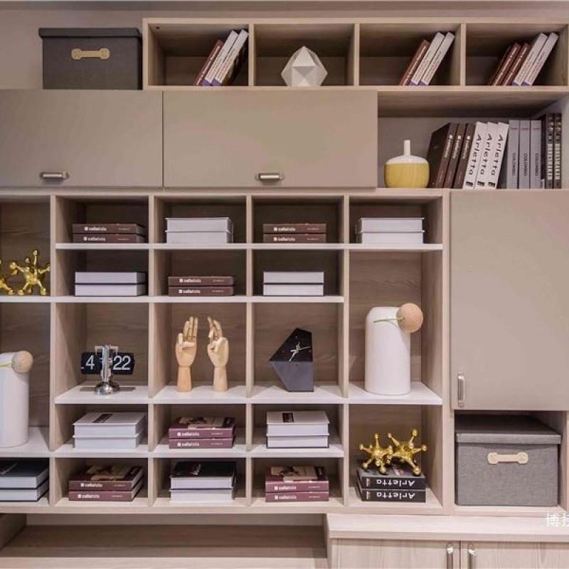 High-Definition Douyin-Moderator-Hintergrund: Bücherregal Bürodeko