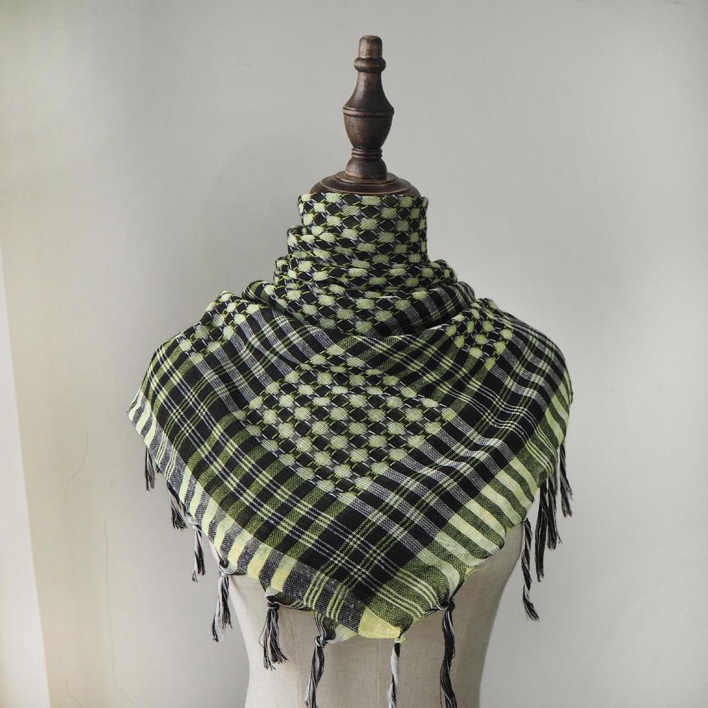 Bufanda con Borla Keffiyeh de Arafat Transfronteriza: Ropa Táctica para Desierto Ligera y Resistente al Viento/Arena
