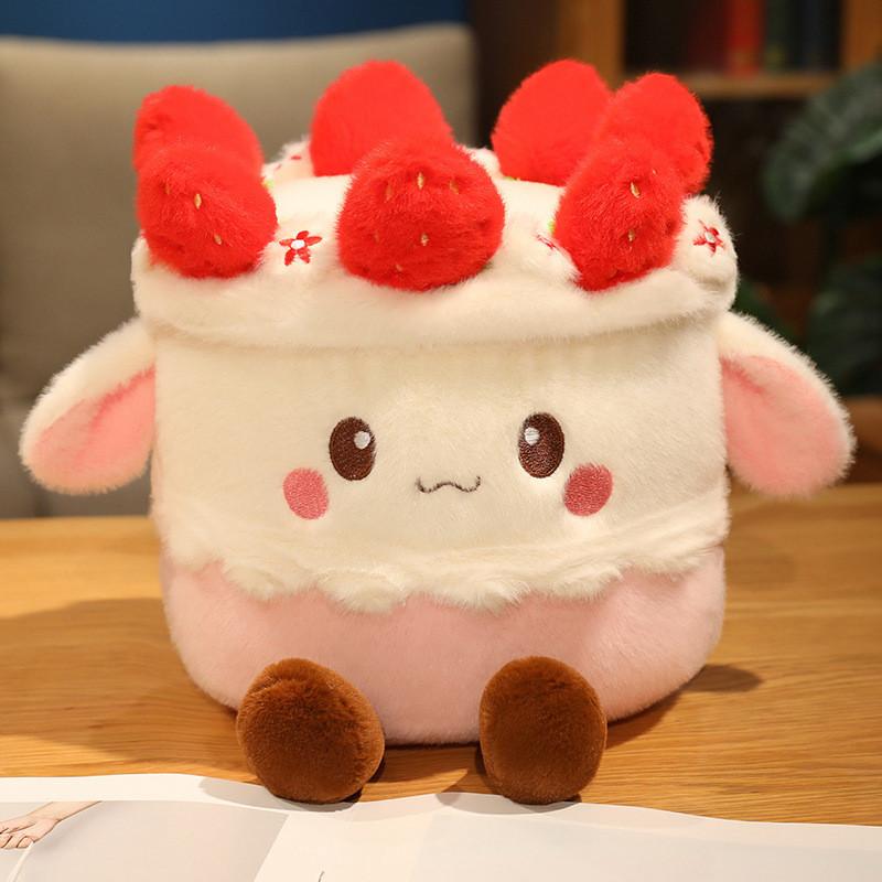 Strawberry Blueberry Mango Chocolate Cake Plush Toy Holiday Collection Gift