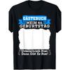 Guest Book My 60th Birthday Sign Here Party T-shirt Black, Casual Crew Neck, Slight Stretch Fabric, Regular Fit, Geometric-pattern, Perfect for Men