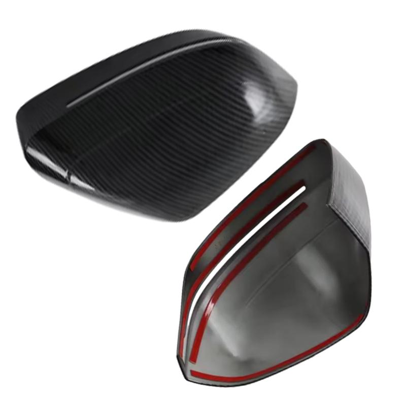 ABS Carbon Fiber Black Side Wing Rearview Mirror Cover Trim for BMW 5 Series G60 2024