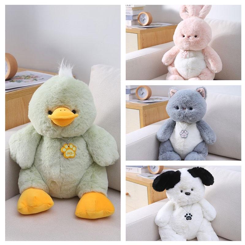 Bear Kitten Bunny Puppy Duck Plush Toy Sleeping Pillow Animal Doll Decoration