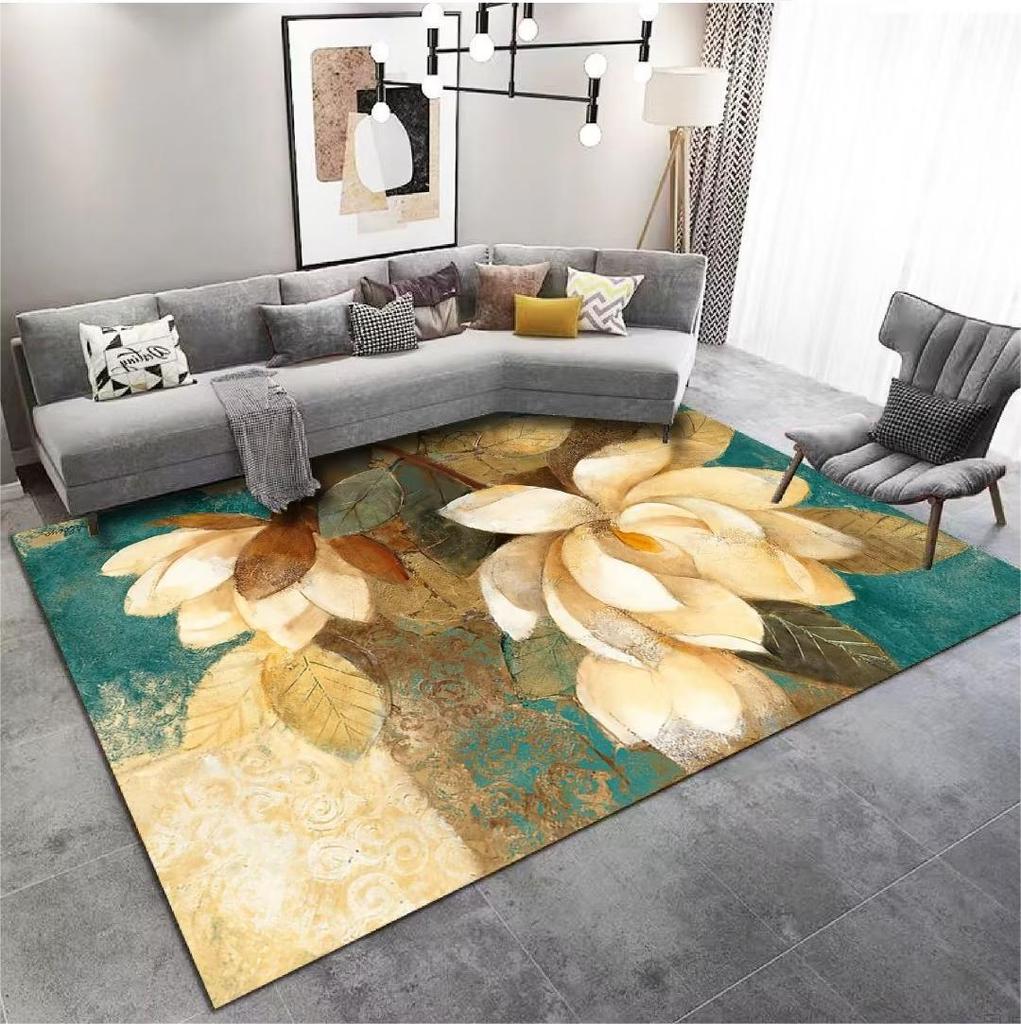 3D Carpet Living Room Bedroom Printed Carpet Wedding Floor Mat Modern and Simple Carpet