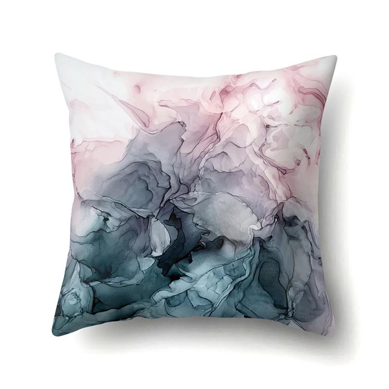 Nordic Modern Abstract Ins Style Polyester Pillow Case Car Decoration Home Printed Waist Cushion Pillow Case