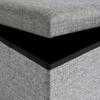 Folding fabric pouf DIEGO gray size L