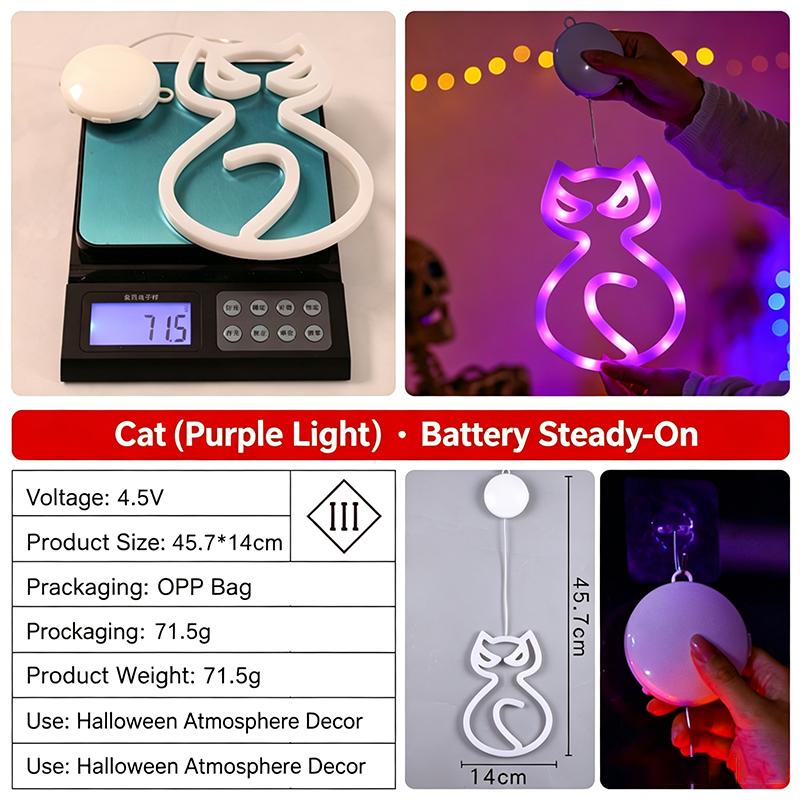 LED Pumpkin Suction Cup Lights, Hanging LED Lamp, Battery Ornament, Holiday Decor for Home Window, Wall Decor for Halloween Party