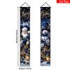 Merry Christmas Porch Sign Santa Claus Snowman Flower Box 1 Pair Polyester Indoor Outdoor Decor