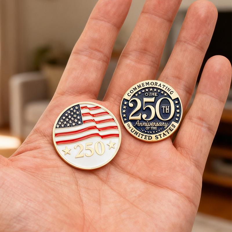 2026 USA 250th Independence Anniversary Eco-friendly Enamel Brooch Pin