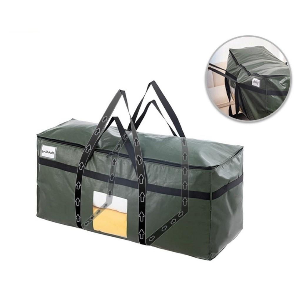 Clear Window Moving Package Bag Zipper Closure Extra Large Storage Tote Bedding Storage