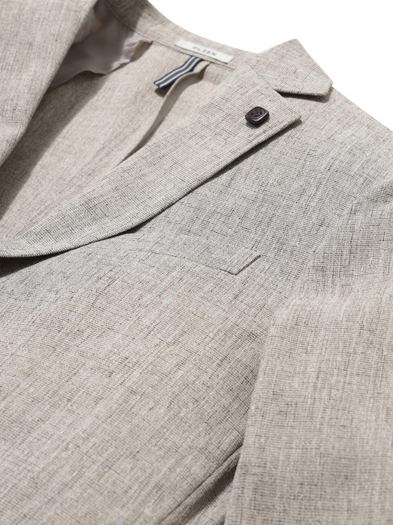 Olzen Men'S Linen Blend Melange Jacket_Zog2Kg1304Lbe
