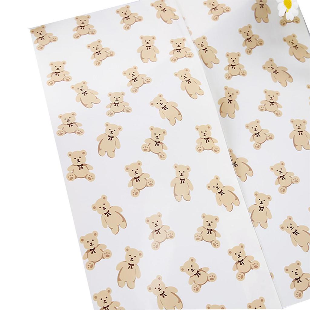 50Pcs Animal Party Bear Candy Bag Gift Bags Biscuits Cookies Dessert Diy For Kids Football Jungle Theme Birthday Party Decor