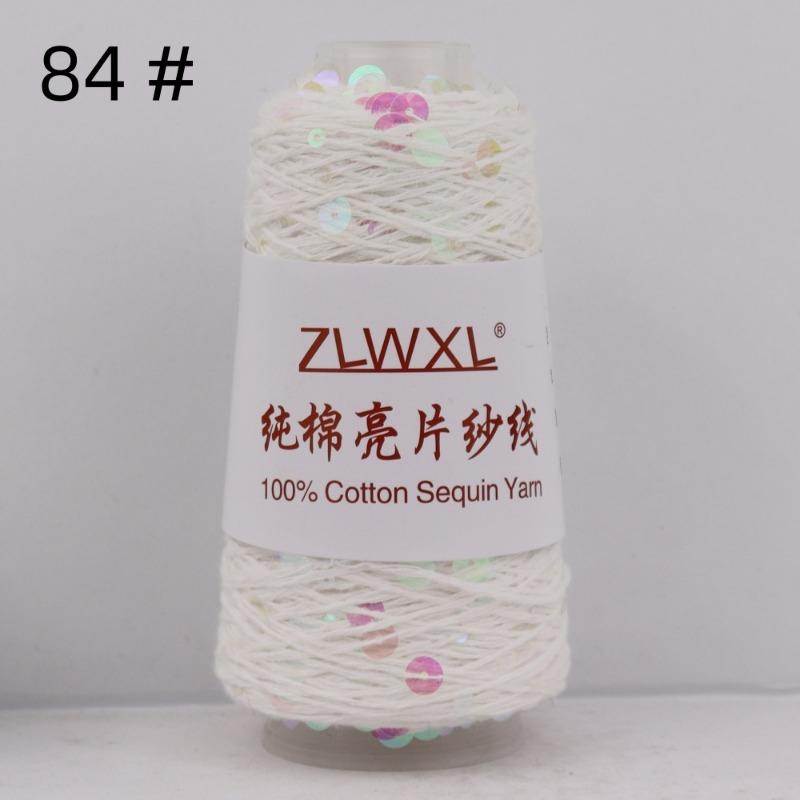 1000g /3200M 100% Cotton Yarn 6mm+3mm Special Sequin Yarn DIY Knitted Garment Accessories Rag Doll Knitting Yarn