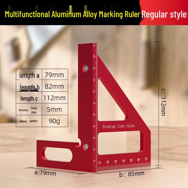 

Многофункциональная алюминиевая угловая измерительная линейка и инструмент для разметки для деревообработки