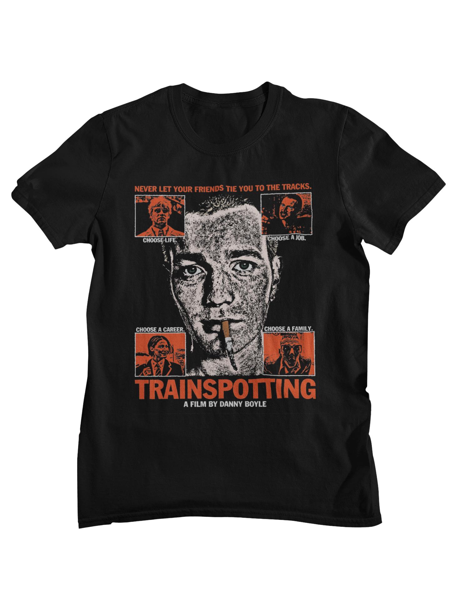 

Trainspotting Retro Cult Movie Graphic T Shirt Unisex Women Casual Cotton Choose Life Quote Streetwear Tee XL