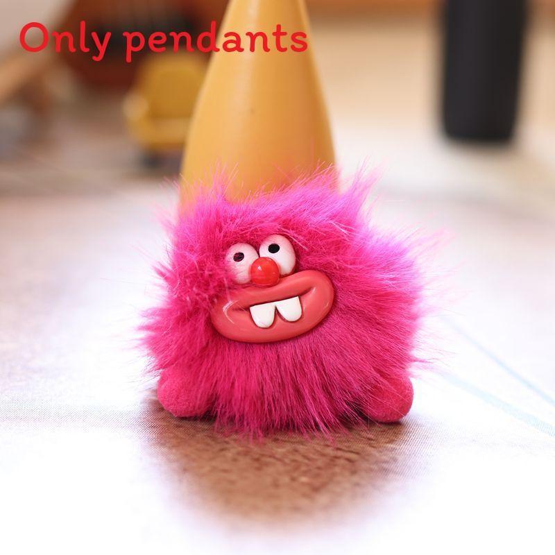 Coal Cute Little Ball Pendant With Bucktooth And Bow Design For Kids Teen And