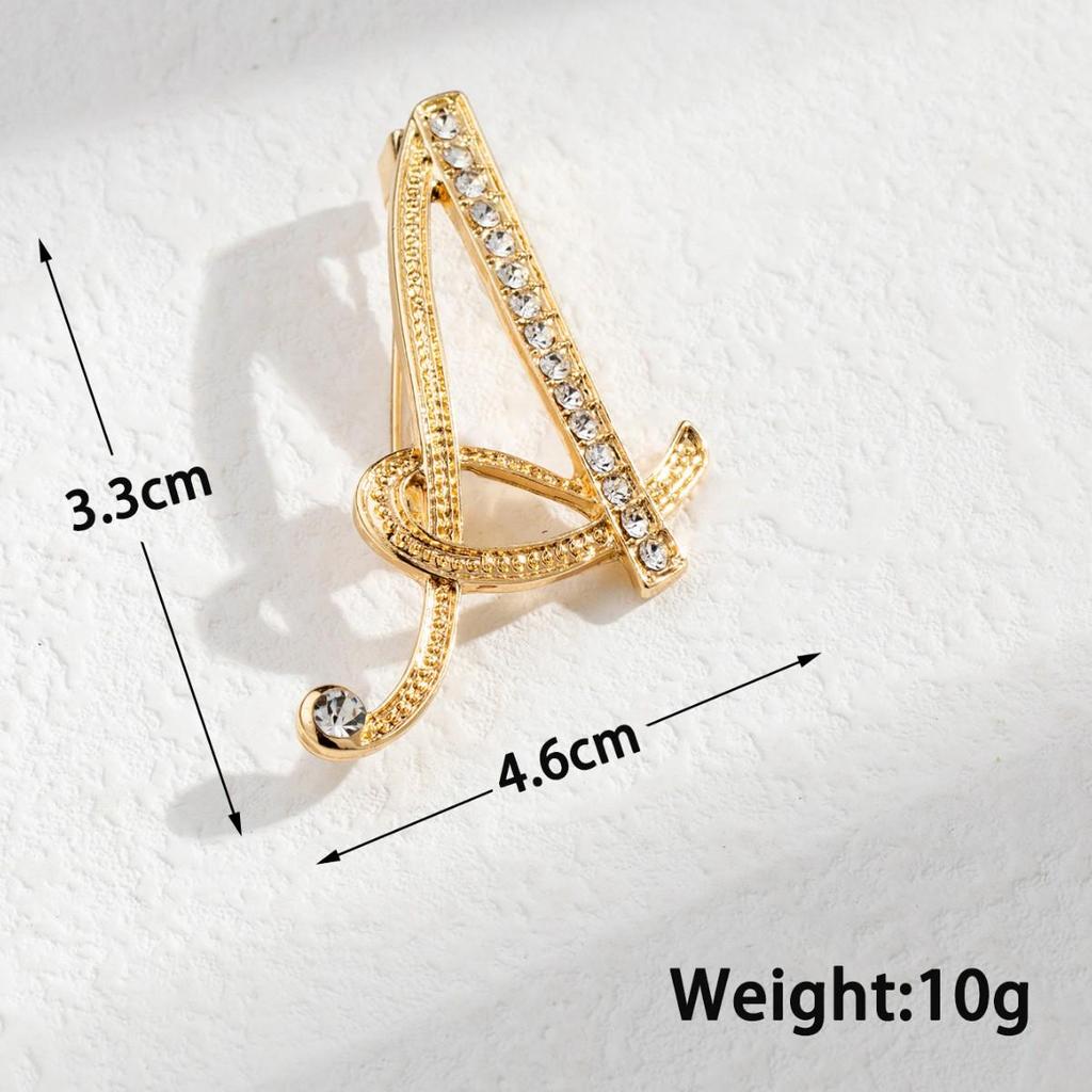 Men's Suit Jacket Brooch: Elegant English Letter Pin for a Stylish Touch