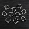30pcs Antique Silver Plated Boho Vintage Flower Connector Charms Pendant DIY Necklace Bracelet Jewelry Making Findings Supplies