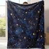 1 Stück Sternennacht Himmel Überwurfdecke, Goldene Sterne Sternbild Kuscheldecke für Bett Couch Sofa, Perfekt für Schlafzimmer Wohnzimmer