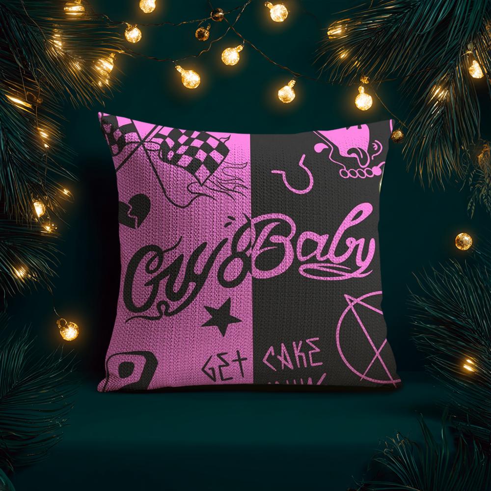 L-Lil Peep H-Hell Boy Pillow Case Natural Linen Organic Fabric Double-Sided Printing Breathable Perfect For Home Decor