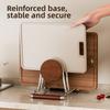 Practical Stable Cutting Board Holder Space-saving Anti-slip Pot Lid Organizer Multi-Functional Heavy-Duty Book Stand Cabinet