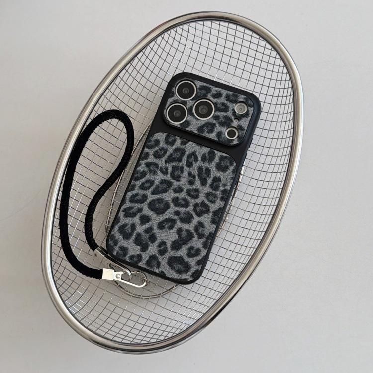 Korean Style Wild Leopard Print Phone Case for iPhone 14/15/16/17 Pro Max