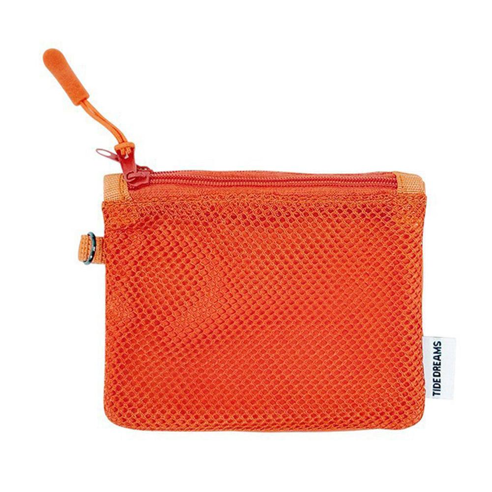 Dual-Layer Mesh Storage Bags Portable Travel Makeup Bag with Zipper Mini Toiletries Cosmetics Organizer Simple Stationery Bag