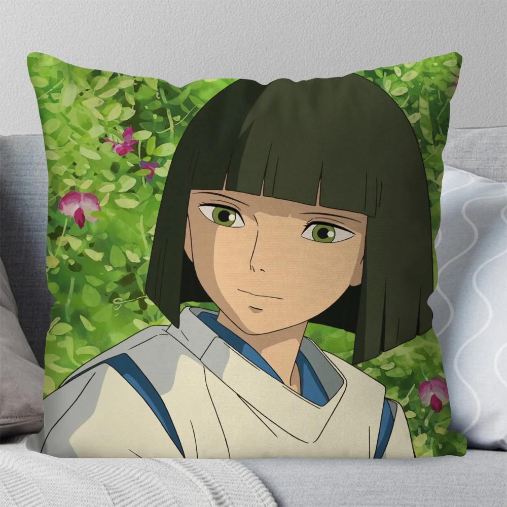 1 Stück S-Spirited A-Away Anime Film Kissenbezug Quadratisches Kissen SchlafzimmerSofaFreizeitKomfortKissenAutoWohnzimmer Heimdekoration 40X40