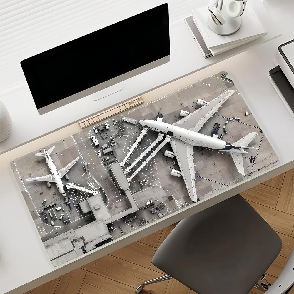 Vista dall'alto dell'aeroporto Mouse Pad Gomma Antiscivolo Tappetino per Computer Decorazione Equilibrio Giocatore Deskmat Laptop Ufficio Grande