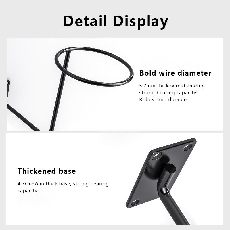 1Pc Black White Motorcycle Helmet Holder Hanger Rack Wall Mounted Hook For Coats Hats Caps Helmet Rack Black Steel Accessories