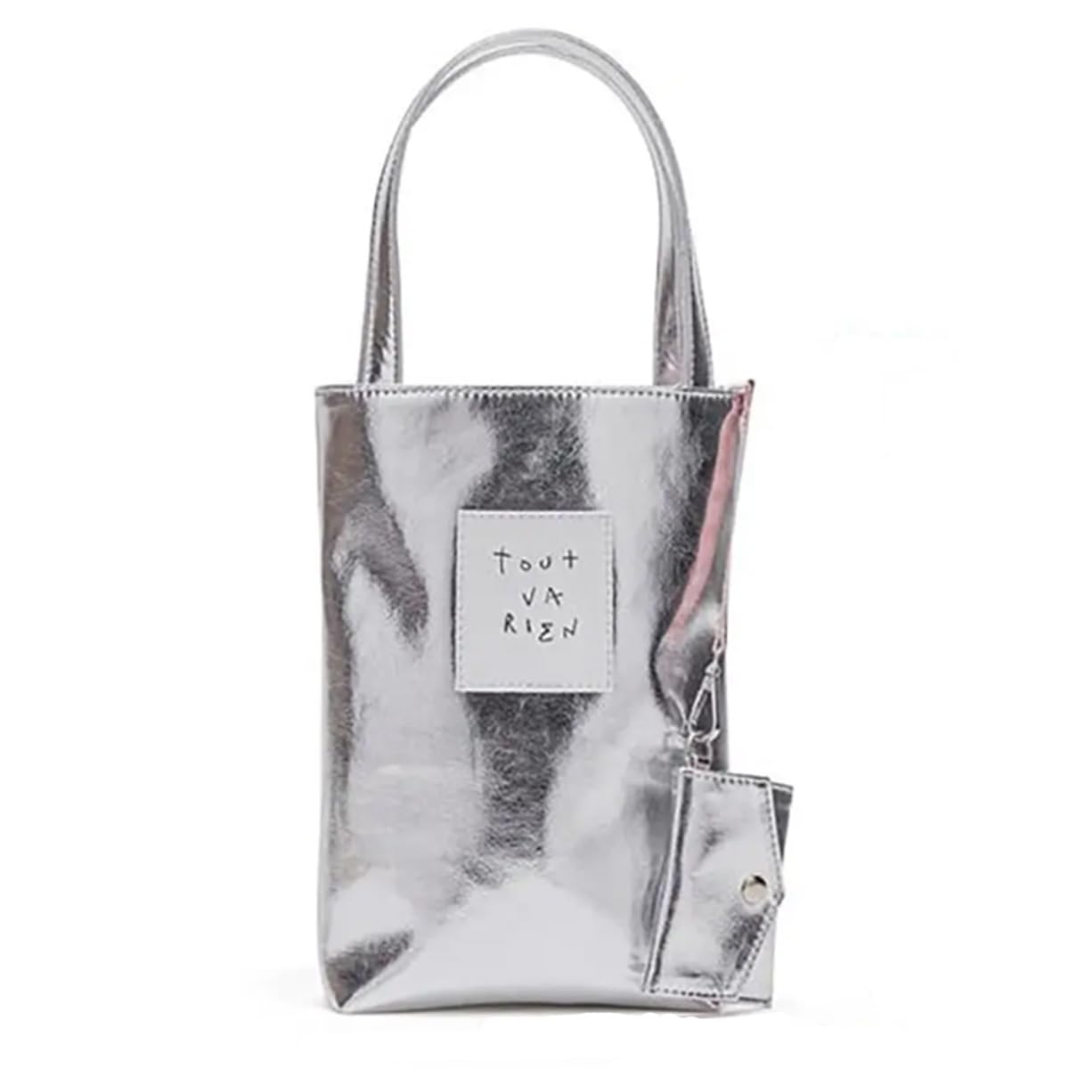 

Shoulder Bag Handbag Tote Bag Cute Handbag Glitter Stylish Retro Light Silver Logo Bag [DIVA Rose] Women s срібний