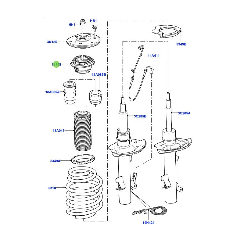 Ra Ng E Ro Ve R Ev Oq Ue 2012 La Nd Ro Ve R LR018785 Spacer - Shock Absorber