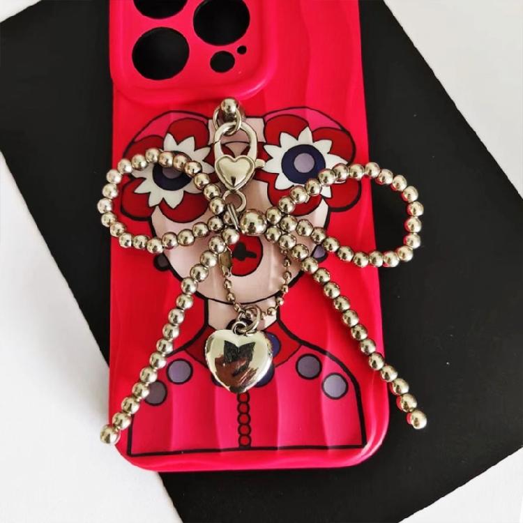 Elegant Bowknot Beaded Keychain Charm Fashionable Keyring Charm Beaded Charm Pendant Handbag Charm Suitable for Women