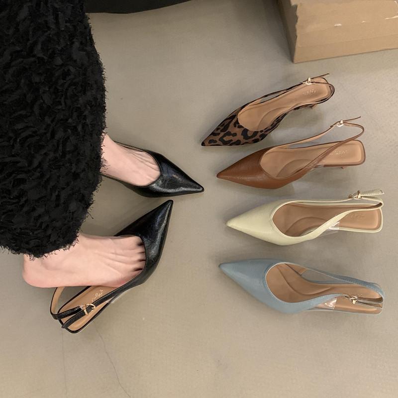 Fashion Bailamos 2025 Spring Pointed Toe Women Sexy Shallow Slip On Pumps Shoes Fashion Thin High Heel Sandal Ladies Elegant Dress Shoes