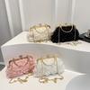 Chiff 3D Flower Dinner Handbag, Fashiable and Versatile Chain Decorati Party Crossbody Bag, Fairy Style Women's Bags