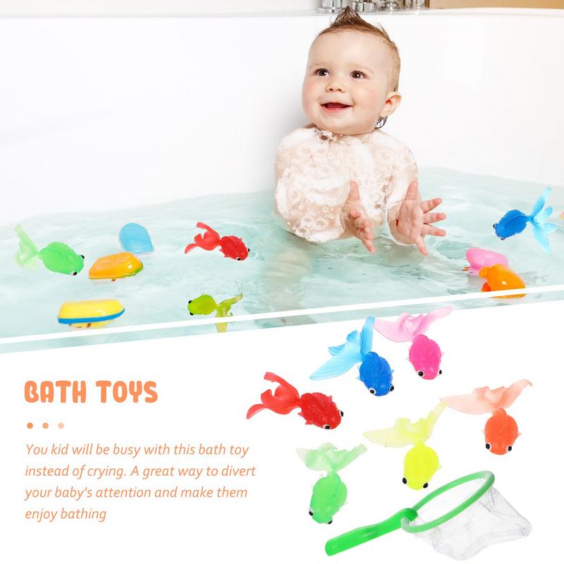 Toy Fishing Net For Bath Fishing Net Bath Toy Floating Animal Fish Catching Game For Summer Little Boys Girls In Swimming Pool